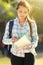 Student with books