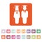 The student boy and girl icon. School, academy, college, education symbol. Flat