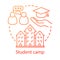 Student camp concept icon. Summer educational club, community idea thin line illustration. Sharing learning experience