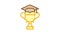 student cup award color icon animation