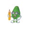 Student cute avocado cartoon on white background