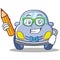 Student cute car character cartoon