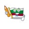 Student flag bulgarian isolated in the character