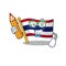 Student flag thailand isolated with the character