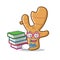 Student ginger mascot cartoon style