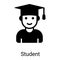 student glyph icon
