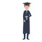 Student graduated avatar character