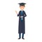 Student graduated avatar character
