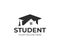 Student housing logo template. Students accommodation vector design