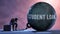 Student loan and an alienated suffering human. A metaphor showing Student loan as a huge prisoner\'s ball bringing pain a