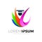 Student logo with colorful logo template,