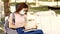 Student with medical plaster on hand back to school in the fall after vaccination, the beginning of the new school year during