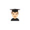 Student university graduation emoticon illustration