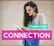 Student Woman Communication Connection Networking Concept