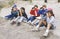 Students birdwatching at Upper Bay Ecological Reserve, CA