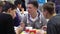 Students having lunch in the dining room