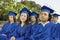 Students Looking Away During Graduation Ceremony