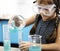 Students Mixing Solution in Science Experiment class