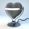 Studio desk microphone in heart shape