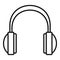 Studio headphones icon, outline style