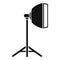 Studio light stand icon, simple style