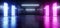 Studio Neon Led Stage Classic Blue Purple Vibrant Lights Empty Concrete Grunge Reflective Garage Underground Room Dance Floor