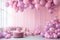 Studio Party Decorated with Pastel Balloons for Holiday Event