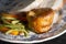 Studio photo of Yorkshire pudding on a plate