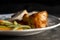 Studio photo of Yorkshire pudding on a plate