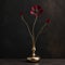 Studio Photography Of Verbena With Black Tulip And 24k Gold Stem