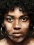 Studio portrait of african-american woman with vitiligo skin, beauty concept