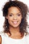 Studio Portrait Of Beautiful Woman Against White Background