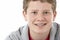 Studio Portrait of Smiling Teenage Boy