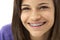 Studio Portrait of Smiling Teenage Girl