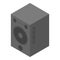 Studio speaker icon, isometric style