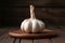 Studio still life garlic, culinary essential in elegant composition