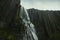 Studlafoss waterfall with basalt columns in Iceland