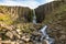 Studlafoss waterfall in Jokuldalur valley in Iceland