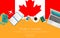 Study in Canada concept for your web banner or.