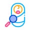 Study examining newborn baby icon vector outline illustration
