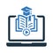 Study, online, education, ebook, learning icon. Editable vector graphics