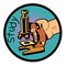 Study science microscope symbol