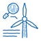 study of windmill doodle icon hand drawn illustration