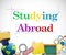 studying abroad education icons