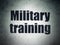Studying concept: Military Training on Digital Data Paper background