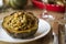 Stuffed Acorn Squash on set table