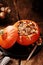 Stuffed autumn squash or pumpkin