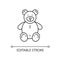 Stuffed bear linear icon