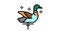 stuffed decoy for duck color icon animation