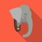 Stuffed elephant head.African safari single icon in flat style vector symbol stock illustration web.